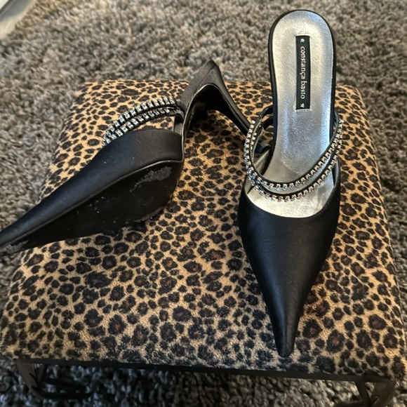 Constanca Basto Blk Satin Mules Size 39, Lightly worn, protective bag, orig box. - Picture 7 of 7